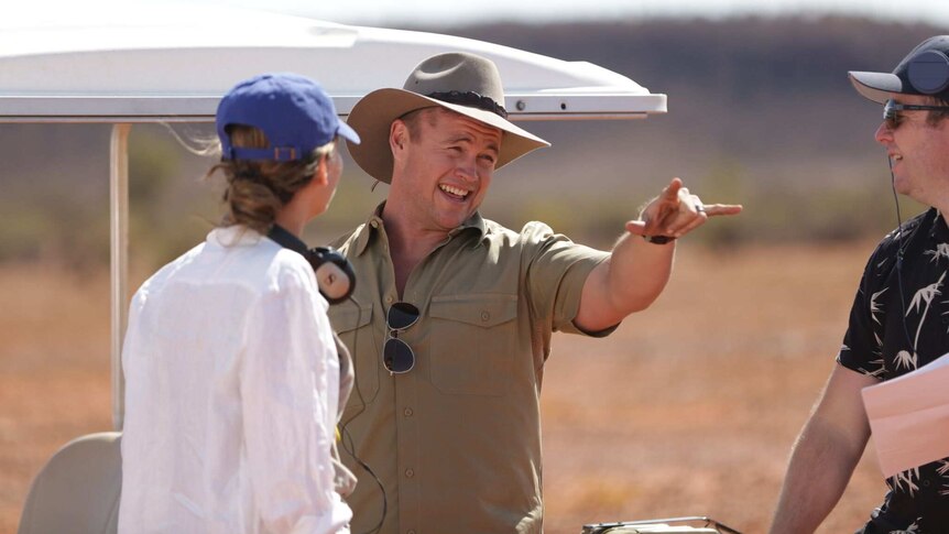 Luke Hemsworth on set of Tourism Australia campaign