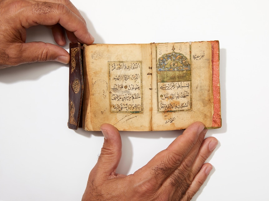 A small parchment book with Arabic script