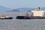 The Chinese coal-carrier has been towed to safe anchorage off Great Keppel Island.