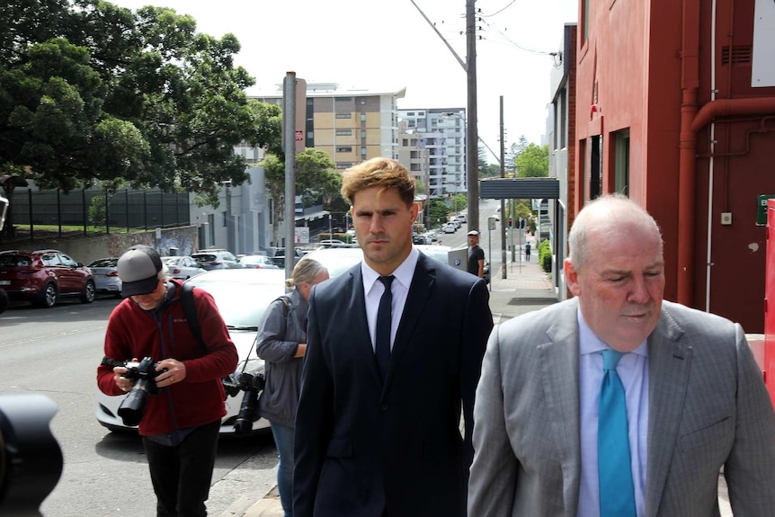 Jack De Belin arrives at court