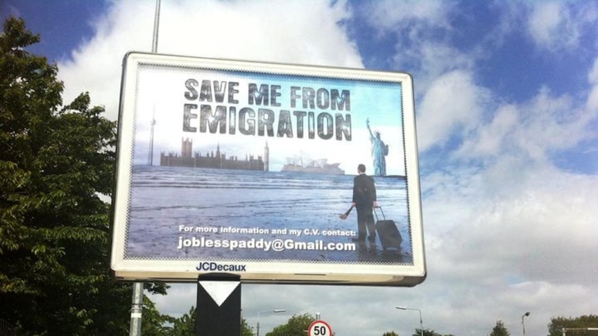 Jobless Paddy's billboard in Ireland