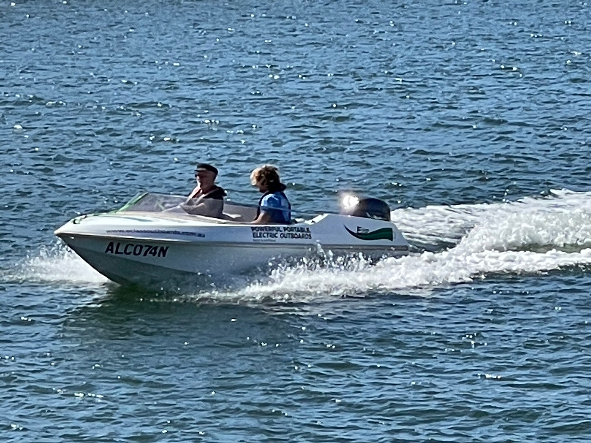 An E-boat shows its capability in open water