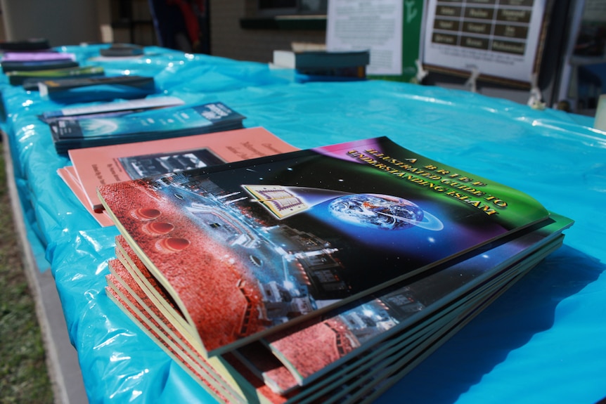 pamphlets on a table