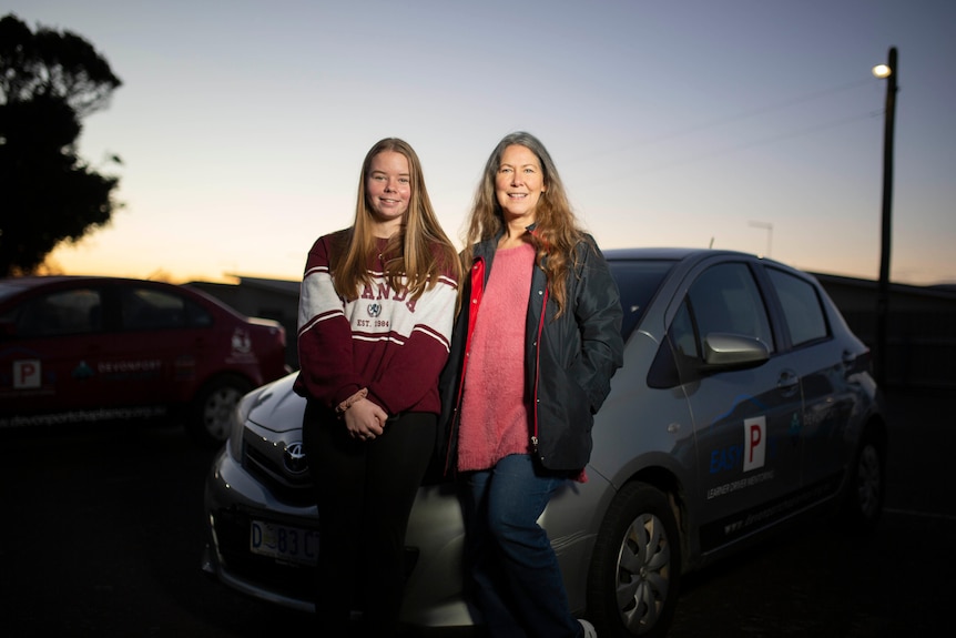 Social worker Cathy and learner driver, Ashley from the Easy P's Driver Mentoring Program