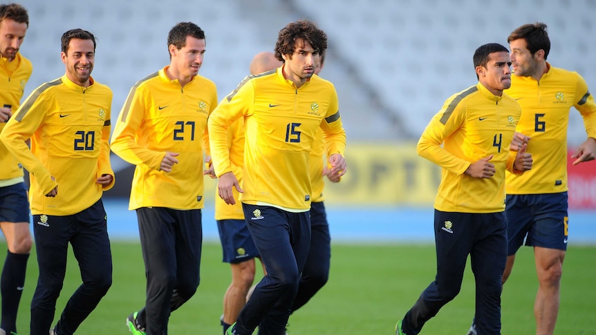 Socceroos at training