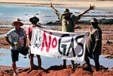 Protesters at James Price Point in the Kimberley (file)