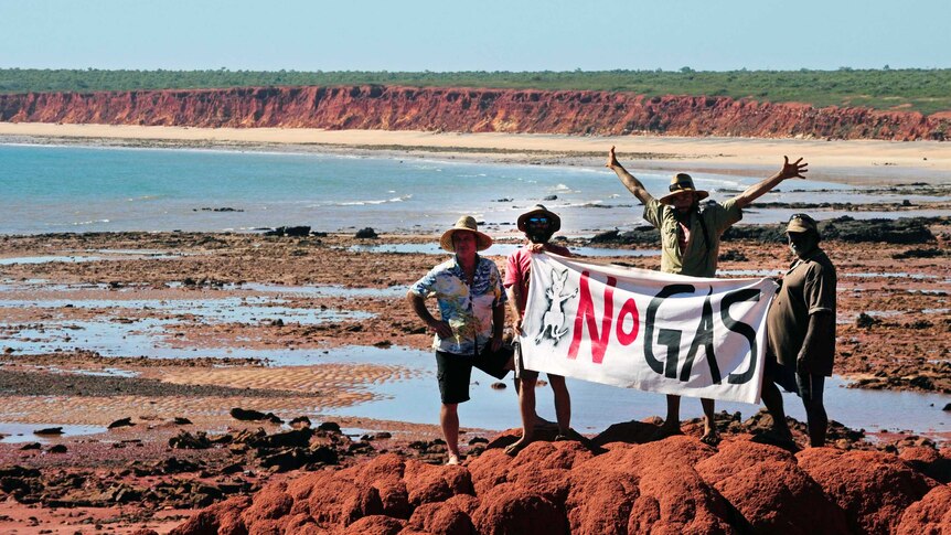Protesters at James Price Point in the Kimberley