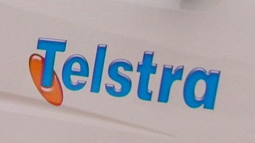 Telstra logo on van