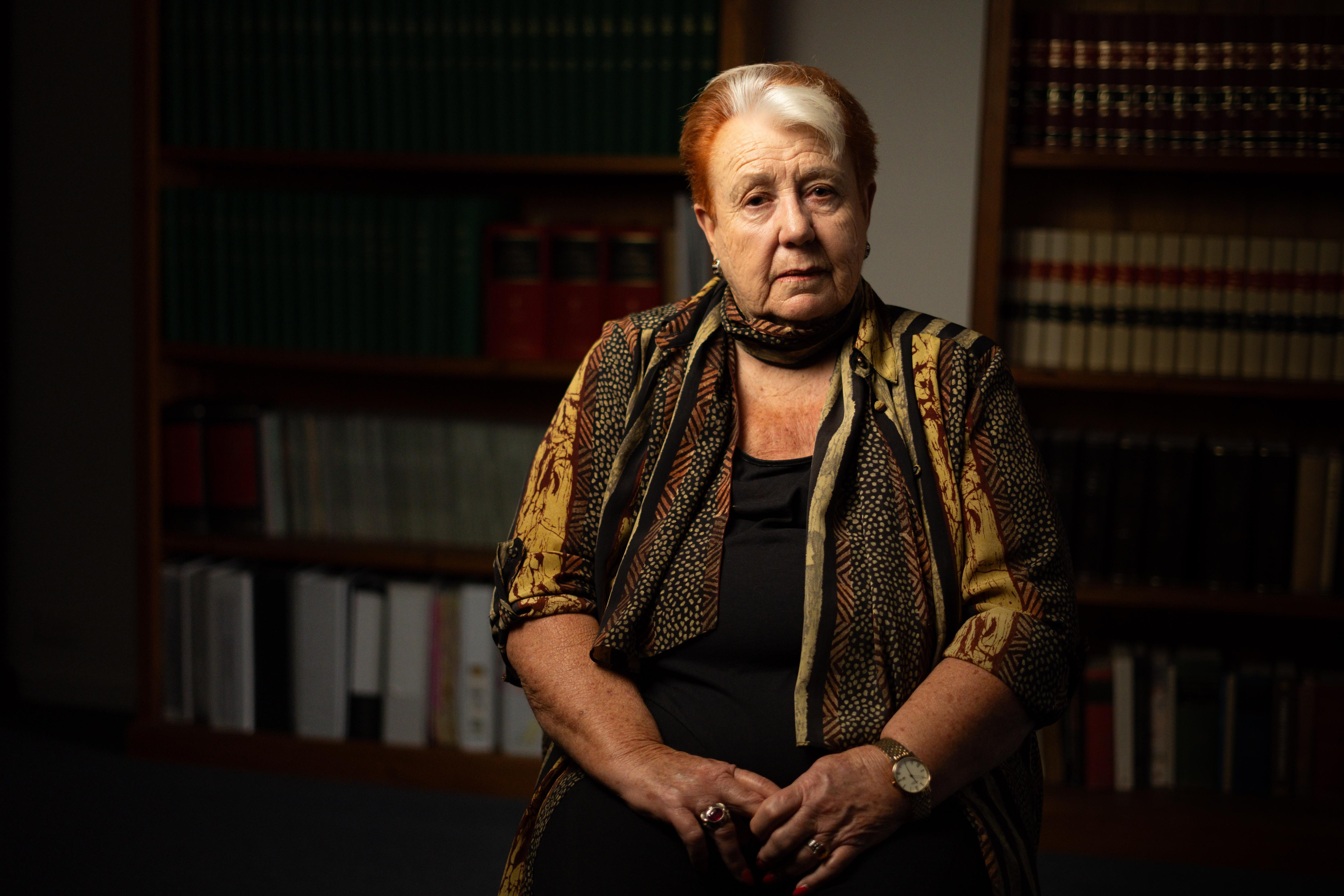 Parole Board presiding member Frances Nelson sitting