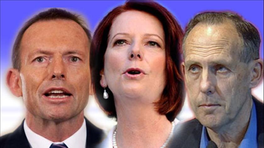 Tony Abbott, Julia Gillard and Bob Brown