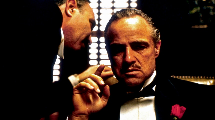 Marlon Brando stars as Don Vito Corleone in the 1972 movie, The Godfather.