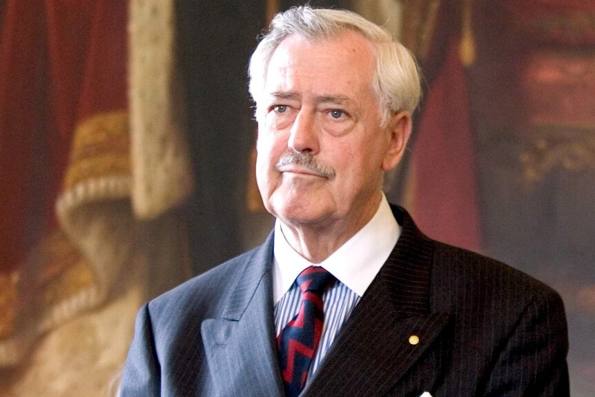 William Cox pictured in 2004 at Government House
