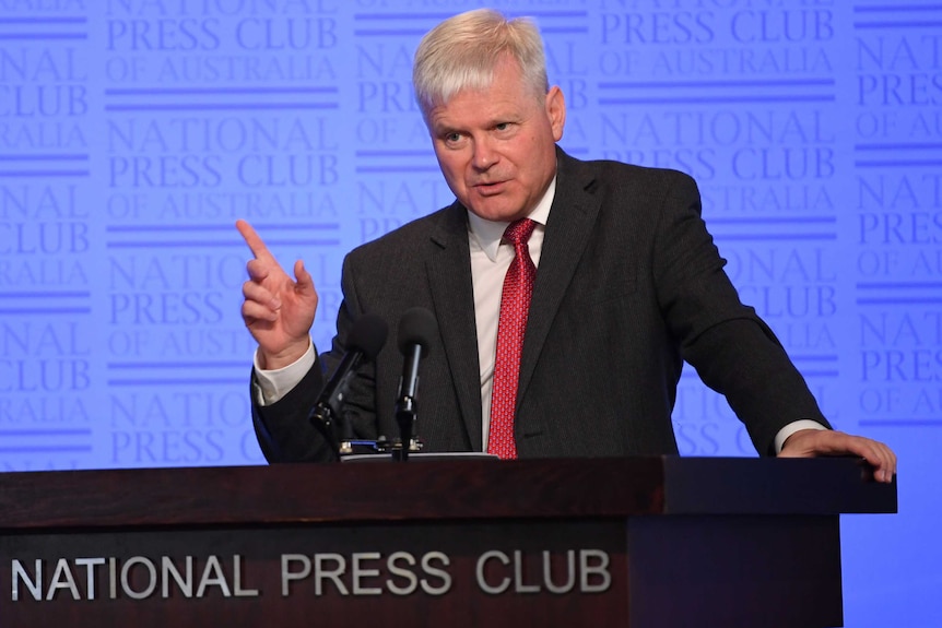 Deloitte Access Economics' Chris Richardson speaks at the National Press Club, 12 April 2017.