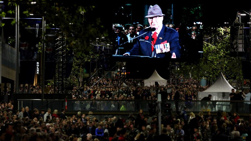 Thousands of people turned out to commemorate the Anzac Day dawn service in Sydney, Saturday, April 25, 2015.