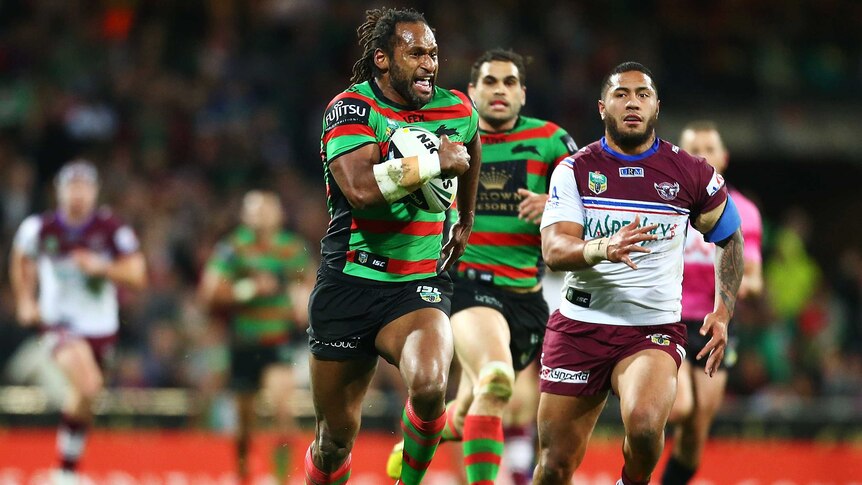 Lote Tuqiri runs away to score for Souths