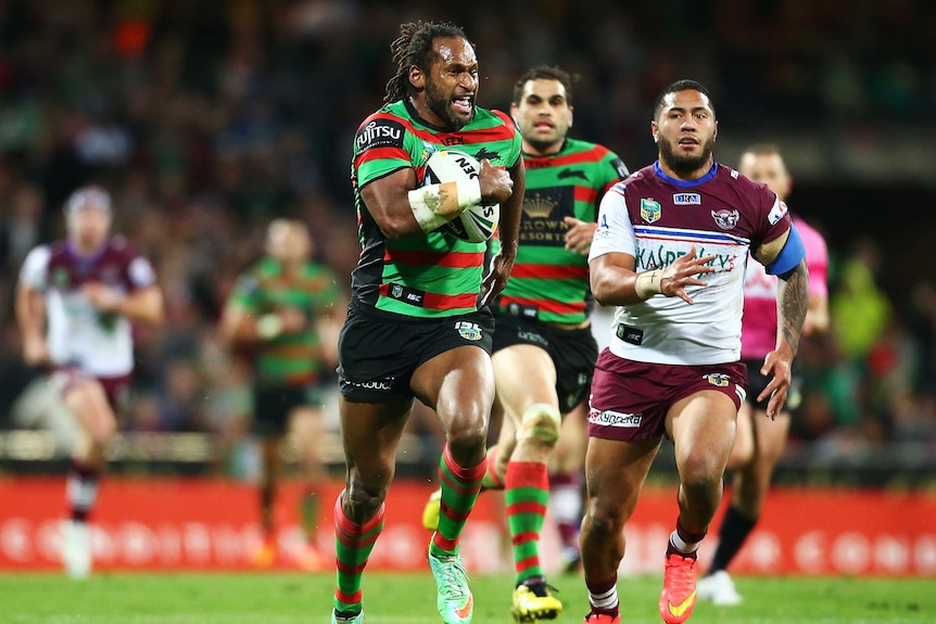 Lote Tuqiri runs away to score for Souths