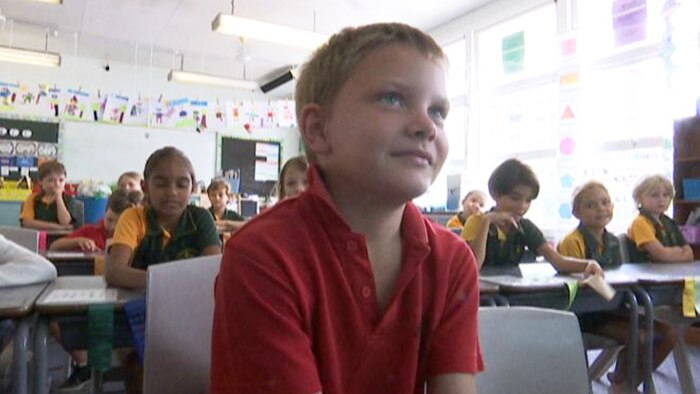 A non-Indigenous student at Mossman State School in December 2018.