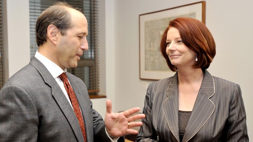 Ms Gillard met with Barack Obama's man in Australia Jeffrey Bleich.