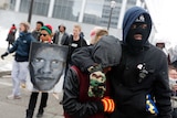 Protesters take to the streets in Clayton, Missouri, ahead of grand jury decision in Ferguson case