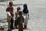 Displaced children in Yemen