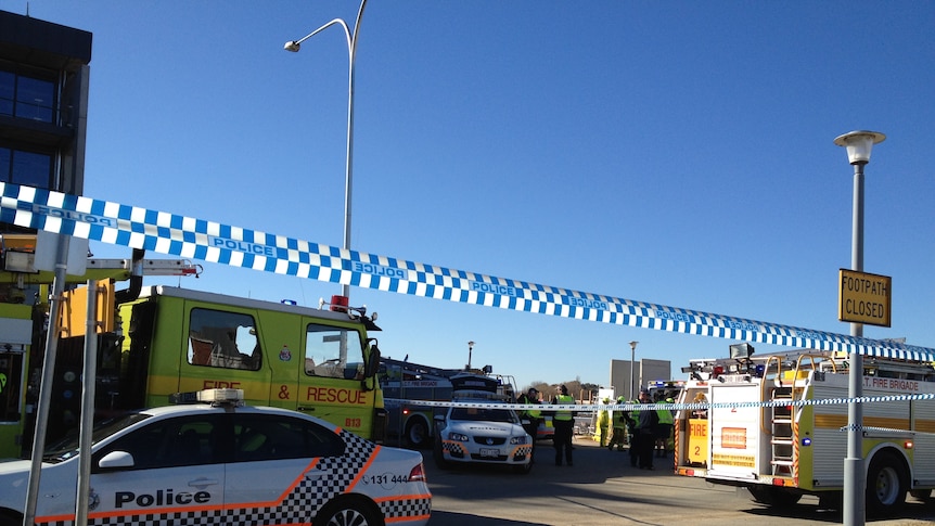Emergency crews at site of ACT workplace accident