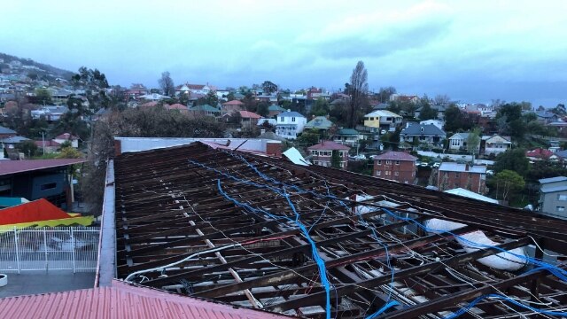 Roof damage at Goulburn Street Primary School