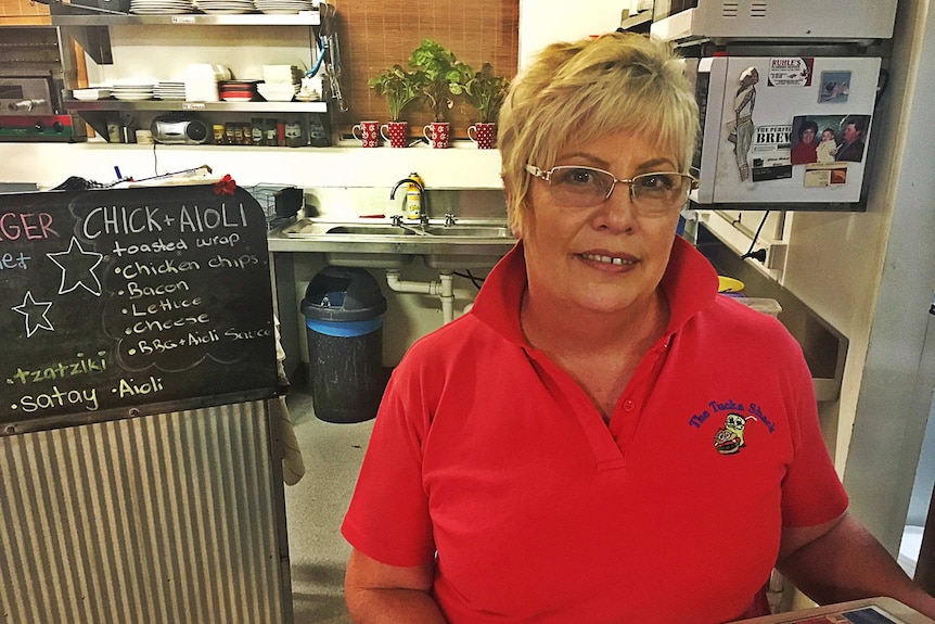 Sharon Taylor runs the takeaway shop in Dirranbandi