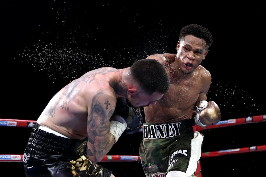 Devin Haney punches down on George Kambosos