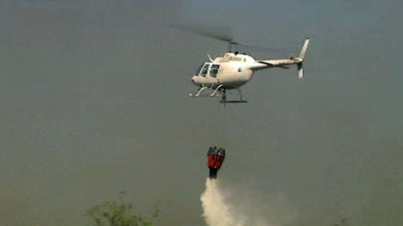 Water-bombing helicopter. [File image].
