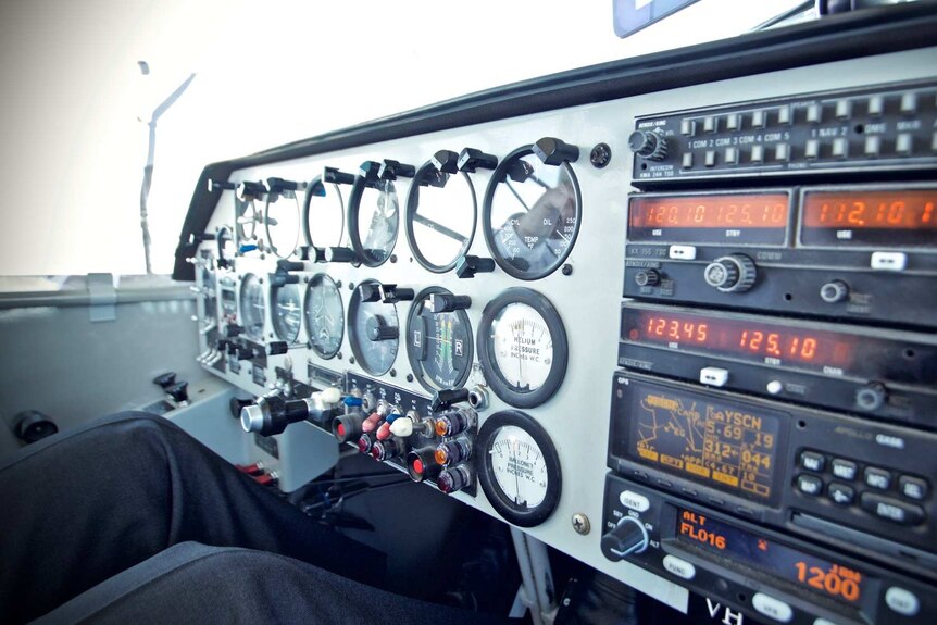 A blimp control panel