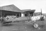 Captured: the War Memorial's German Albatros DVa was brought down by Australian aircrews in France in 1917.
