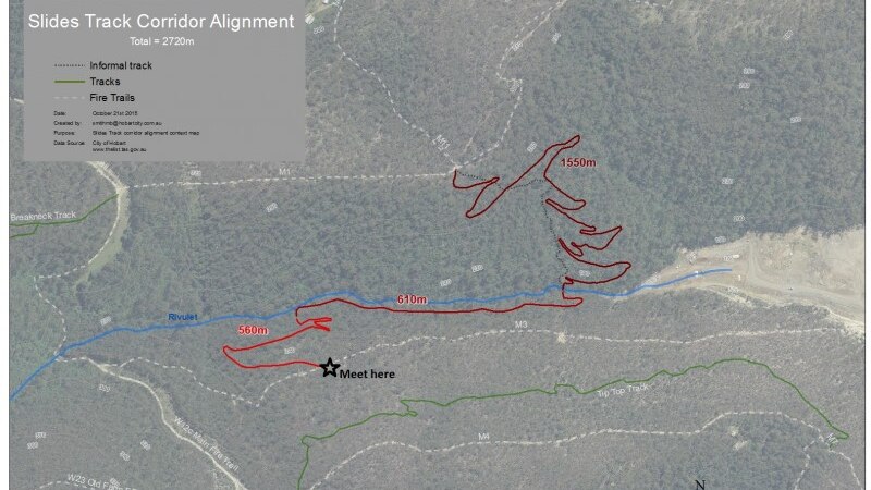 Map showing where Slides Track will be