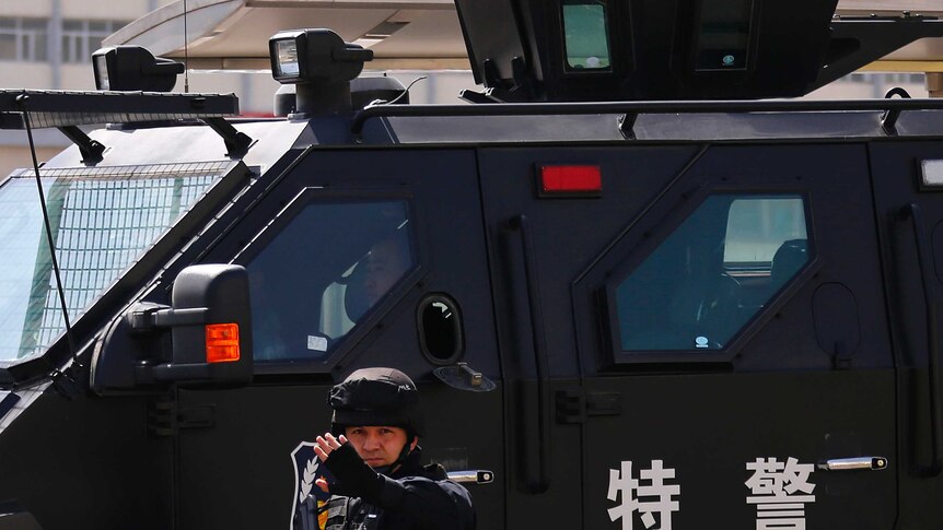 Police presence in Xinjiang