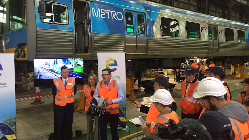 Daniel Andrews train announcement