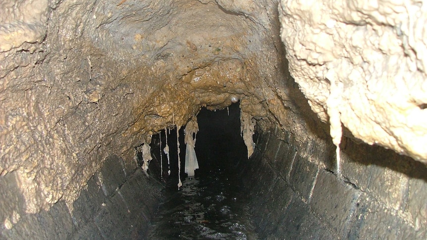 A fatberg in London sewers.