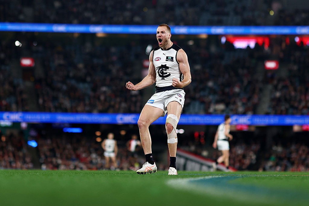 Blues plant one foot in the AFL finals as Saints lose star to hamstring
