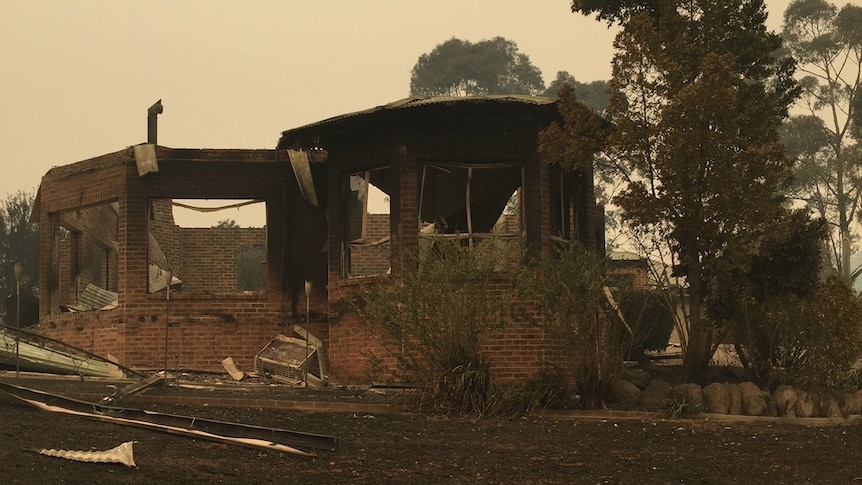 A burnt house