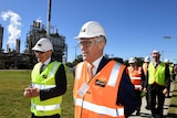 Prime Minister Malcolm Turnbull visits the Incitec Pivot Fertilisers plant in Brisbane.