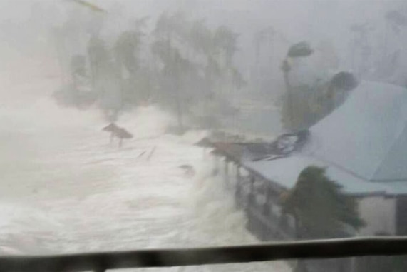 During: Cyclone Debbie hammers Hamilton Island