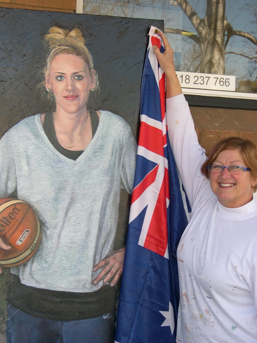 Margaret Hadfield says her Lauren Jackson portrait is attracting plenty of attention.