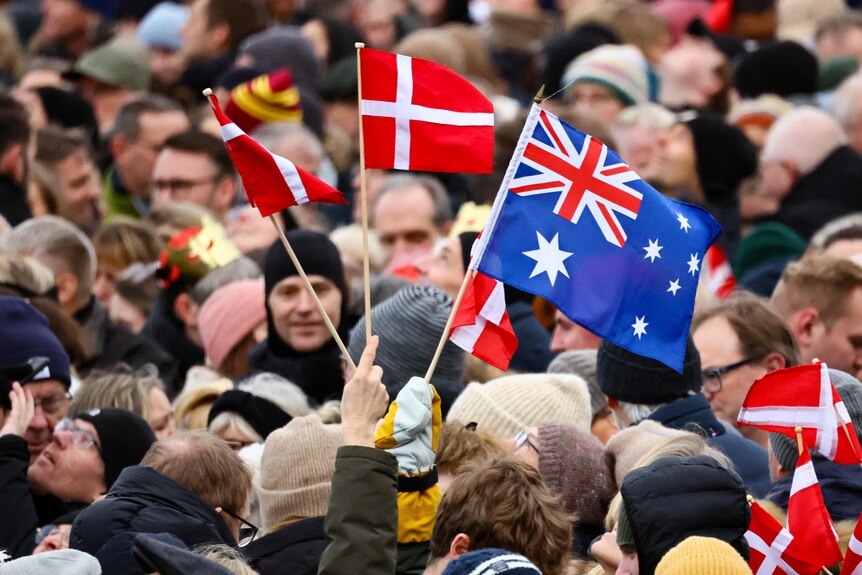 Aussie and Danish flags