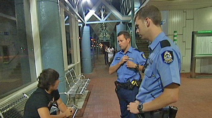 Police question boy at train station