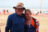 Tasmanian shark attack victim Hannah Mighall with her father Malcolm.