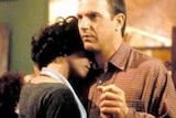 Kevin Costner and Whitney Houston star in a scene from The Bodyguard