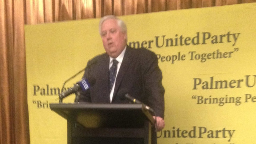 Clive Palmer in Perth ahead of the September poll.