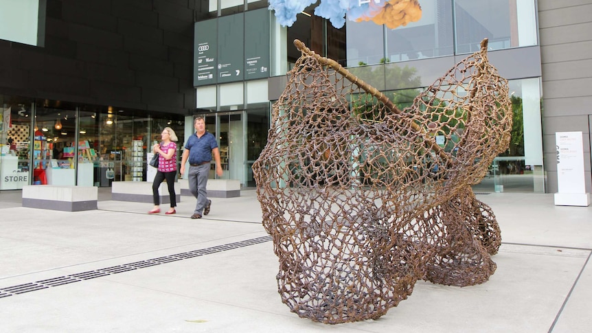 GOMA turns 10: The story behind Tow Row, Judy Watson's bronze fishing net sculpture - News