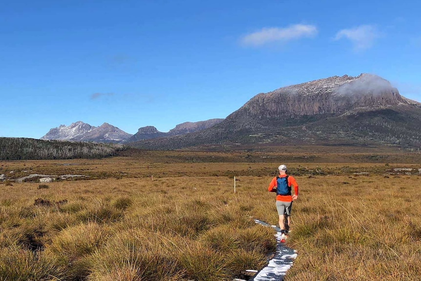 Lincoln Quilliam runs the overland track