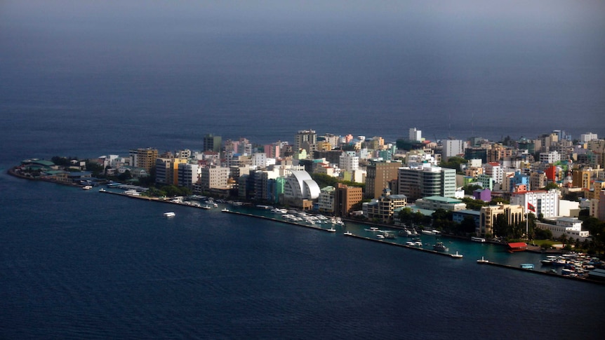 Aerial view of Maldives capital, Male