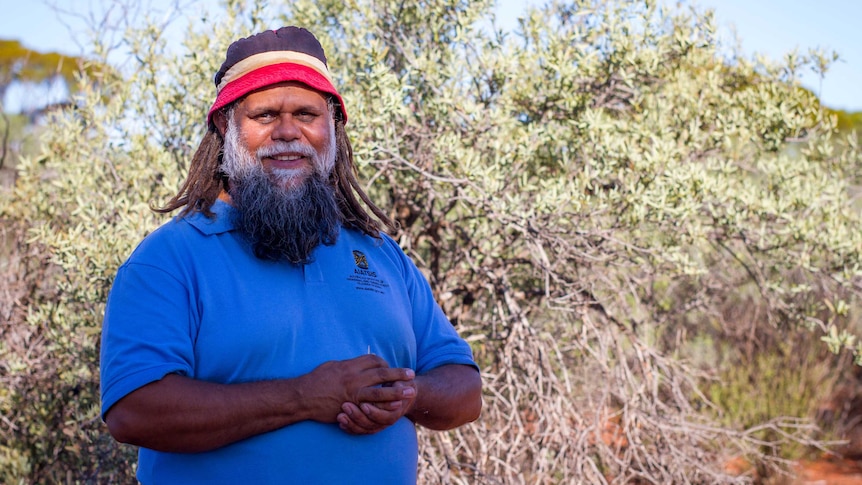 Portrait of Kado Muir taken near Kalgoorlie.