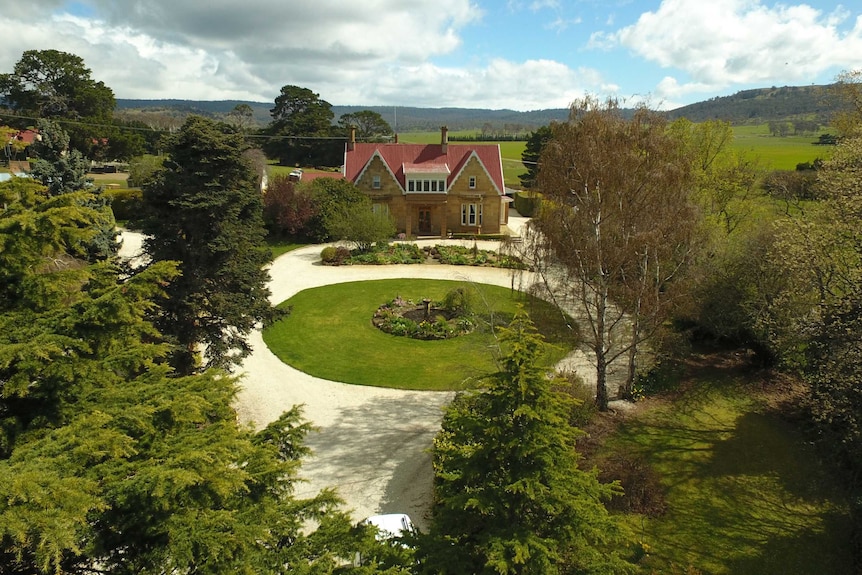 Drone shot of Bothwell property Cluny